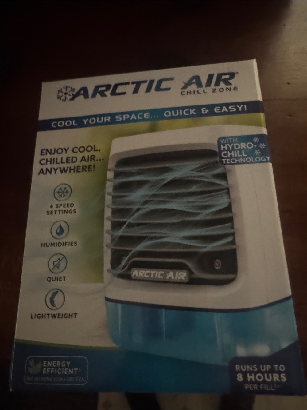 Arctic Air Personal Air Cooler - White & Light Blue